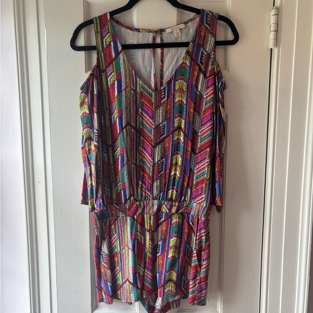 Ella Moss Romper Women's Shorts V-Neck 3/4 Sleeve. Size XS